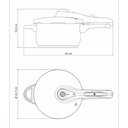 Ver imagem 3 de Panela de Pressão Solar 4,5l 22 Cm em Aço Inox Fundo Triplo Tramontina