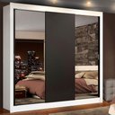Ver imagem 1 de Guarda-roupa Casal Madesa Lyon Plus 3 Portas de Correr com Espelhos 4 Gavetas