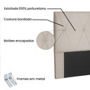 Ver imagem 3 de Cabeceira Aquilla Para Cama Box Queen 160 cm Suede - D’Rossi - Bege
