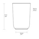 Ver imagem 3 de Jogo 24 Copos Altos 110ml Yunomi Guinomi 5x8cm Titanium Café