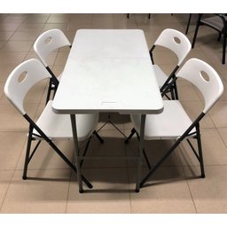 Mesa Maleta Branca Dobrável 1,22x61cm - 5