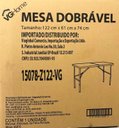 Ver mais imagens de Mesa Maleta Branca Dobrável 1,22x61cm