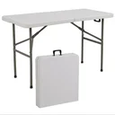 Ver imagem 1 de Mesa Maleta Branca Dobrável 1,22x61cm