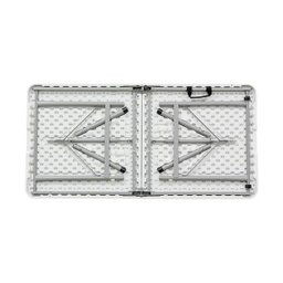 Mesa Maleta Branca Dobrável 1,22x61cm - 4