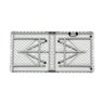 Mesa Maleta Branca Dobrável 1,22x61cm - 4