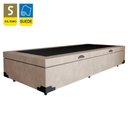 Ver imagem 4 de Cama Box Solteiro Suede + Colchão de Molas Ensacadas - Sereneprime - 88x188x58cm Cor:bege