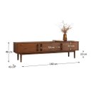 Ver imagem 6 de Rack Tv 75 Polegadas para Sala Moderno Madeira Castanho Tecca Idimex