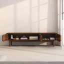 Ver imagem 3 de Rack Tv 75 Polegadas para Sala Moderno Madeira Castanho Tecca Idimex