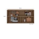Ver imagem 2 de Armário Aéreo 2 Portas de Vidro 120cm Etna Carvalho Oak Off White - Ssx Multicoisas