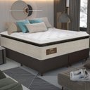 Ver imagem 1 de Cama Box Conjugado King com Colchão 193x73x203 Gazin Cr35350 Bege Marrom