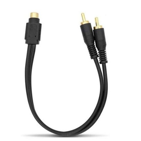Cabo Rca Femêa para 2 Cabo Rca Macho - 30cm Adaptador