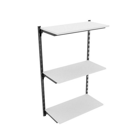 Conjunto Cremalheira com 3 Prateleiras 64x100x31cm - Branco/Preto