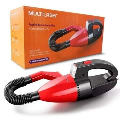 Aspirador de Pó e Liquido Portátil Automotivo Multilaser 12 Volts 60 Watts Coletor