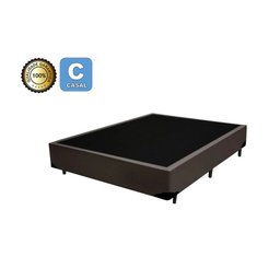 Cama Box Casal 138 Bello Box - Tecido Sintético Marrom - 1