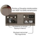 Ver imagem 4 de Cozinha Armario 6 Peças Balcao com Tampo 200 cm Unna Gris Poliman