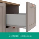 Ver imagem 6 de Cozinha Armario 6 Peças Balcao com Tampo 200 cm Unna Gris Poliman