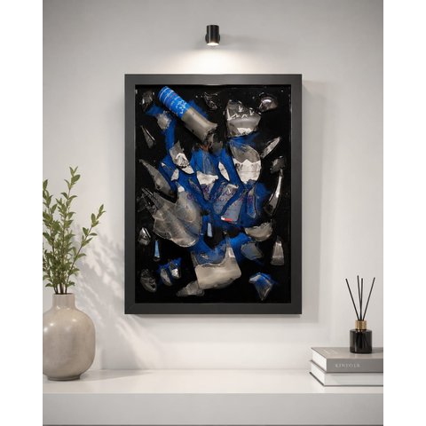 Quadro Deciorativo em Resina e Garrafa