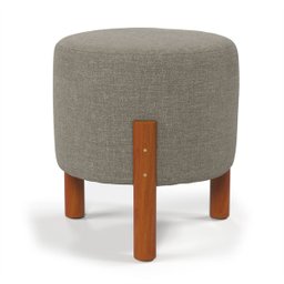 Puff Elegance Linho Cinza - 1
