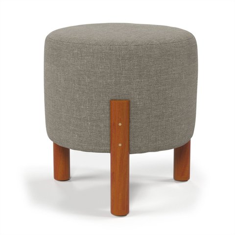 Puff Elegance Linho Cinza