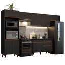Ver imagem 3 de Armário de Cozinha Completa 330cm Preto Reims Madesa 01