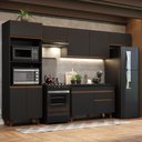Ver imagem 1 de Armário de Cozinha Completa 330cm Preto Reims Madesa 01