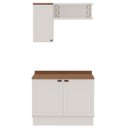 Ver imagem 2 de Conjunto de Banheiro Modulado 100% MDF Americano 3 Peças Iluminata Branco/Ébano
