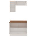 Ver imagem 4 de Conjunto de Banheiro Modulado 100% MDF Americano 3 Peças Iluminata Branco/Ébano