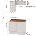 Ver imagem 3 de Conjunto de Banheiro Modulado 100% MDF Americano 3 Peças Iluminata Branco/Ébano