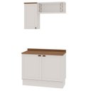 Ver imagem 5 de Conjunto de Banheiro Modulado 100% MDF Americano 3 Peças Iluminata Branco/Ébano
