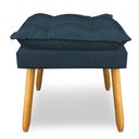 Ver imagem 4 de Kit 2 Puffs Decorativo Opala Suede Azul Marinho Pés Palito Dal Poz Estofados