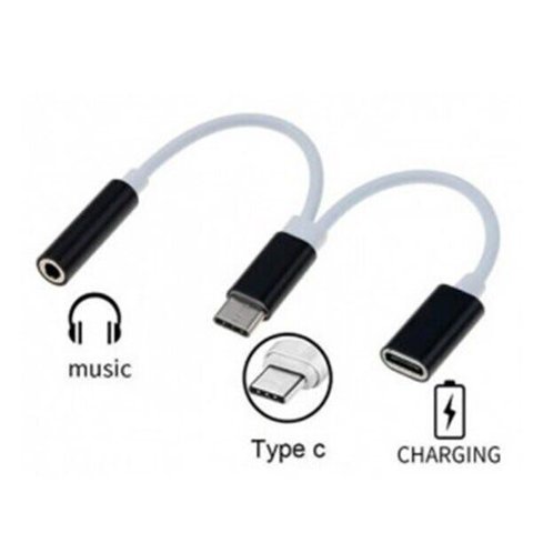 Adaptador Tipo C Saida P2+Recarga Celular Xtrad XT2144