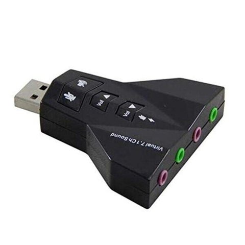 Adaptador de Som USB 7.1 Canais 4 Portas Exbom Usom-20 Adapitador Conector