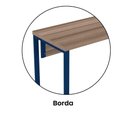 Ver mais imagens de Mesa Escritório 1340x600x750mm M1340pe40tub Walnut-azul Delrei