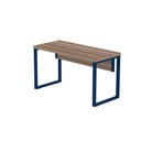 Ver imagem 3 de Mesa Escritório 1340x600x750mm M1340pe40tub Walnut-azul Delrei