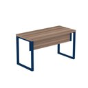 Ver imagem 1 de Mesa Escritório 1340x600x750mm M1340pe40tub Walnut-azul Delrei