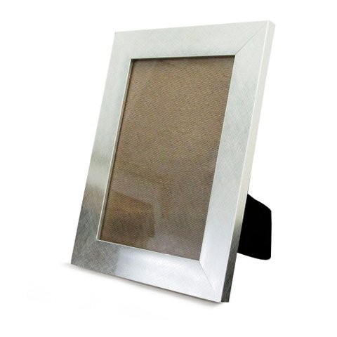 Porta Retrato Slim Prata Telado Empório do Adesivo 15 X 21 Cm