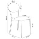 Ver imagem 7 de Kit 04 Cadeiras Estofada para Sala de Jantar Azuri Preto C01 Linho Rosê Courino Caramelo - Lyam