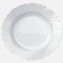 Ver imagem 1 de Prato Fundo Pétala Nadir 23,5 cm em Vidro Opaline Branco - Kit com 24 Unidades