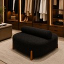 Ver imagem 6 de Poltrona Organica Ilha Bouclé p/ Closet e Consultório:Preto/Liso