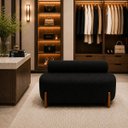 Ver imagem 7 de Poltrona Organica Ilha Bouclé p/ Closet e Consultório:Preto/Liso