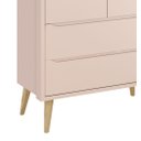 Ver imagem 3 de Guarda-Roupa Retrô 2 Portas Théo New Rosa Fosco com Natural - Reller
