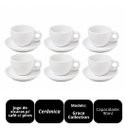 Ver imagem 6 de Jogo 6 Xícaras de Café com Pires Cerâmica Grace Collection Off White 90ml – 12 Peças