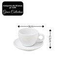Ver imagem 4 de Jogo 6 Xícaras de Café com Pires Cerâmica Grace Collection Off White 90ml – 12 Peças