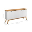 Ver imagem 4 de Buffet com Portas Colatina Branco Acetinado Cinamomo