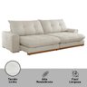 Sofá Argo Linho 02 Módulos 90 Cm B25cm Meu Sofá Online A302 Linho Branco - 2