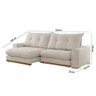 Sofá Argo Linho 02 Módulos 90 Cm B25cm Meu Sofá Online A302 Linho Branco - 6