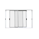 Ver imagem 3 de Vitrô 3 Folhas Móveis de Correr Aluminio Branco 1,00x2,00 Linha 18 Modular