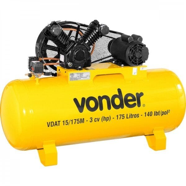 Compressor de Ar Vdat 15/175M Monofásico Vonder 220V - 1