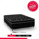 Ver imagem 5 de Cama Box Casal Conjugado Ortopédico 138x188cm Cores Suede Preto