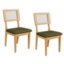Ver imagem 7 de Kit Mesa de Jantar Orgânica Ripada 6 Lugares Tampo em MDF com Cadeiras Estofadas 160cm Dalla Costa